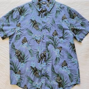 Star Wars Blue Hawaiian Shirt with Chewbacca